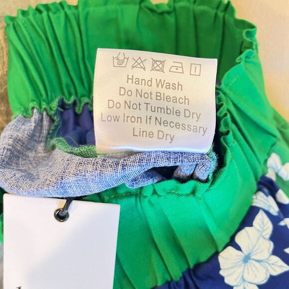 Kourt Willow 2-Piece Pant Set Crop Top Wide Leg Crop Pant Small Blue Green - Picture 6 of 12